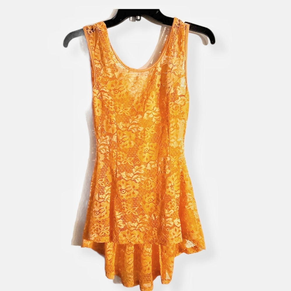 Minimi USA Orange Laced Top